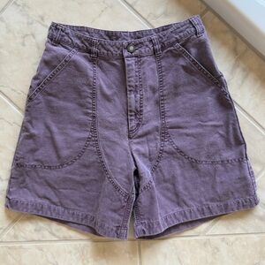 Vintage 90s Patagonia Plum Stand Up Canvas Hiking Shorts Women size 10 RUN SMALL